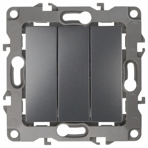 Переключатель трехклавишный без рамки Эра Эра 12 12-1107-12