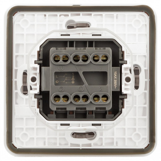 Переключатель двухклавишный Эра Эра Эксперт 11-1526-01