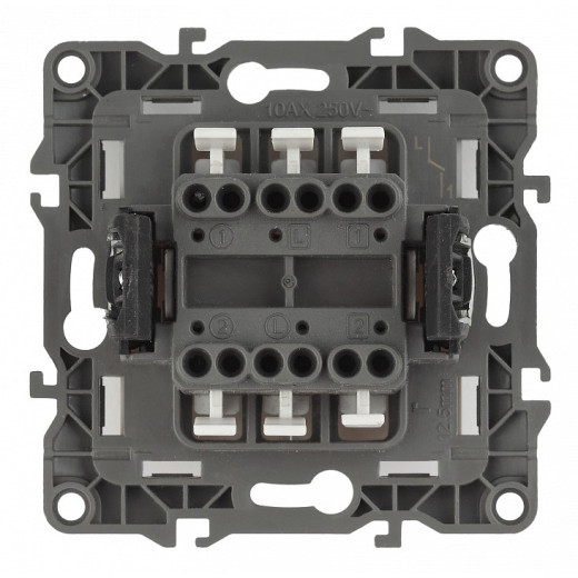 Переключатель двухклавишный без рамки Эра Эра 12 12-1104-05