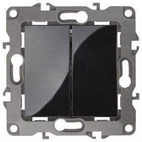 Переключатель двухклавишный без рамки Эра Эра 12 12-1104-06