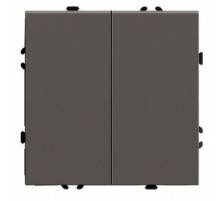 Переключатель перекрестный двухклавишный без рамки Stekker Эмили 50164