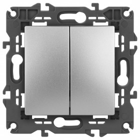 Переключатель двухклавишный без рамки Эра Эра Elegance 14-1106-03