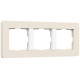 Рамка из поликарбоната на 3 поста Split айвори/белый, soft-touch W0033066
