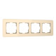 Рамка из стекла на 4 поста Elite айвори W0042443