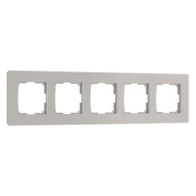 Рамка из стекла на 5 постов Senso дымчатый soft-touch W0053117