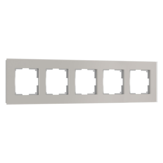 Рамка из стекла на 5 постов Senso дымчатый soft-touch W0053117