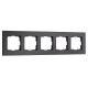 Рамка из стекла на 5 постов Senso черный soft-touch W0053108