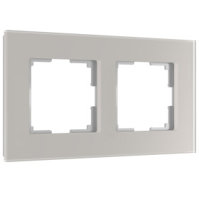 Рамка из стекла на 2 поста Senso дымчатый soft-touch W0023117