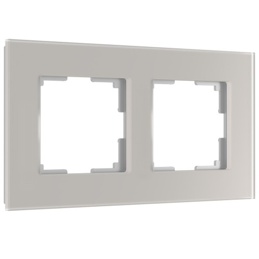 Рамка из стекла на 2 поста Senso дымчатый soft-touch W0023117