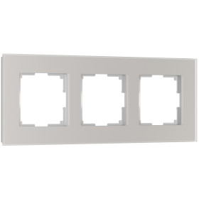 Рамка из стекла на 3 поста Senso дымчатый soft-touch W0033117