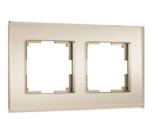 Рамка из стекла на 2 поста Senso шампань soft-touch W0023111