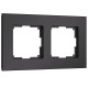 Рамка из стекла на 2 поста Senso черный soft-touch W0023108