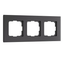 Рамка из стекла на 3 поста Senso черный soft-touch W0033108
