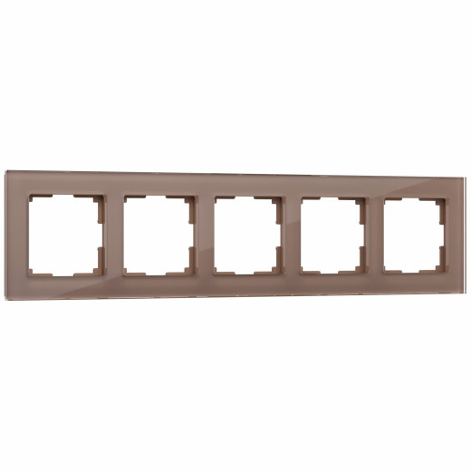 Рамка из стекла на 5 постов Favorit латте W0051142