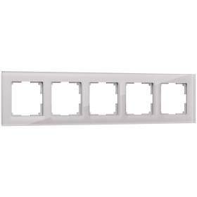 Рамка из стекла на 5 постов Favorit дымчатый W0051117