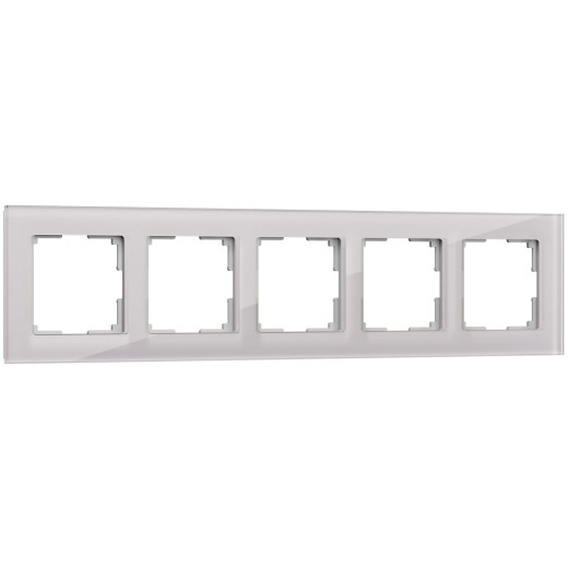 Рамка из стекла на 5 постов Favorit дымчатый W0051117