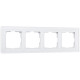 Рамка из стекла на 4 поста Favorit белый матовый W0041105