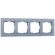 Рамка из стекла на 4 поста Favorit серый W0041115