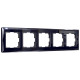 Рамка из стекла на 5 постов Diamant черный W0051208