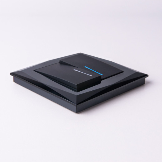 Рамка из стекла на 1 пост Diamant черный W0011208