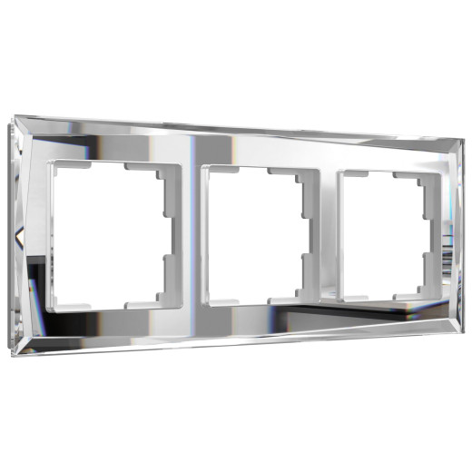 Рамка из стекла на 3 поста Diamant зеркальный W0031220