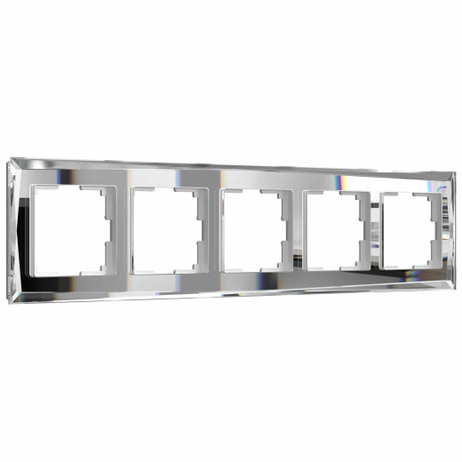 Рамка из стекла на 5 постов Diamant зеркальный W0051220