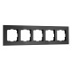 Рамка из металла на 5 постов AluMax черный алюминий W0053508