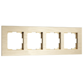 Рамка из металла на 4 поста АluMax шампань алюминий W0043511