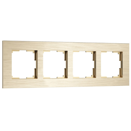 Рамка из металла на 4 поста АluMax шампань алюминий W0043511