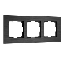Рамка из металла на 3 поста АluMax черный алюминий W0033508