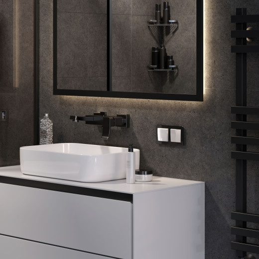 Рамка из акрила на 2 поста Acrylic черный W0022708