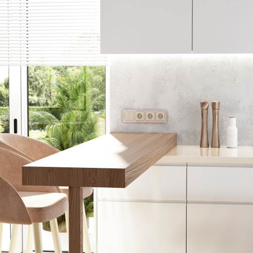 Рамка из акрила на 4 поста Acrylic айвори W0042743