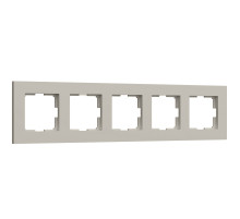 W0052917/ Рамка на 5 постов Slab (дымчатый софт) W0052917