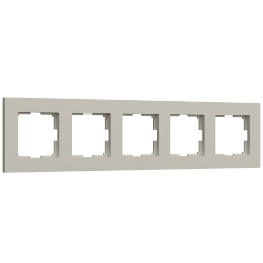 W0052917/ Рамка на 5 постов Slab (дымчатый софт) W0052917