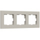 W0032917/ Рамка на 3 поста Slab (дымчатый софт) W0032917