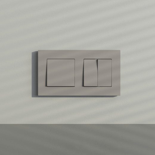 W0022917/ Рамка на 2 поста Slab (дымчатый софт) W0022917