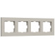W0042917/ Рамка на 4 поста Slab (дымчатый софт) W0042917