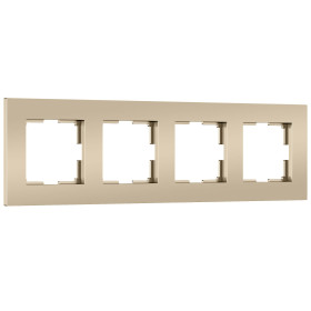 W0042911/ Рамка на 4 поста Slab (шампань софт) W0042911