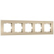 W0052911/ Рамка на 5 постов Slab (шампань софт) W0052911