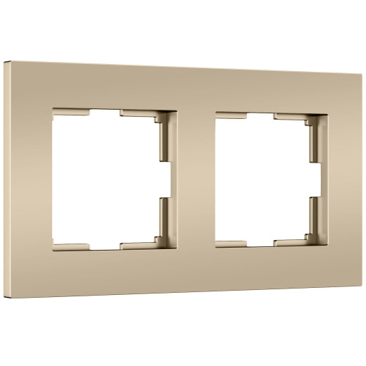 W0022911/ Рамка на 2 поста Slab (шампань софт) W0022911