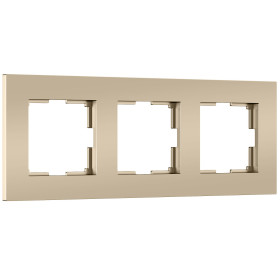 W0032911/ Рамка на 3 поста Slab (шампань софт) W0032911