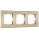 W0032911/ Рамка на 3 поста Slab (шампань софт) W0032911