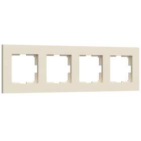 Рамка из поликарбоната на 4 поста Slab айвори софт W0042962