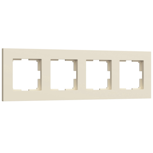 Рамка из поликарбоната на 4 поста Slab айвори софт W0042962