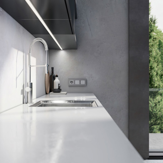 Рамка из поликарбоната на 3 поста Slab серебро софт W0032965