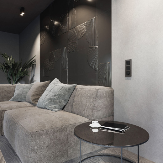 Рамка из поликарбоната на 3 поста Slab бронза софт W0032963