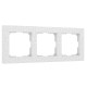 Рамка из поликарбоната на 3 поста Hammer белый W0032401