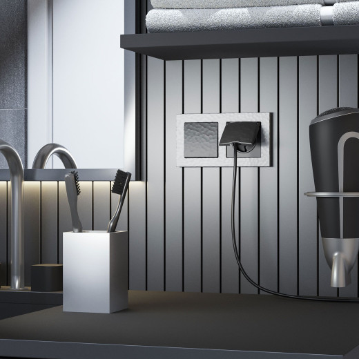 Рамка из поликарбоната на 2 поста Hammer серебряный W0022406