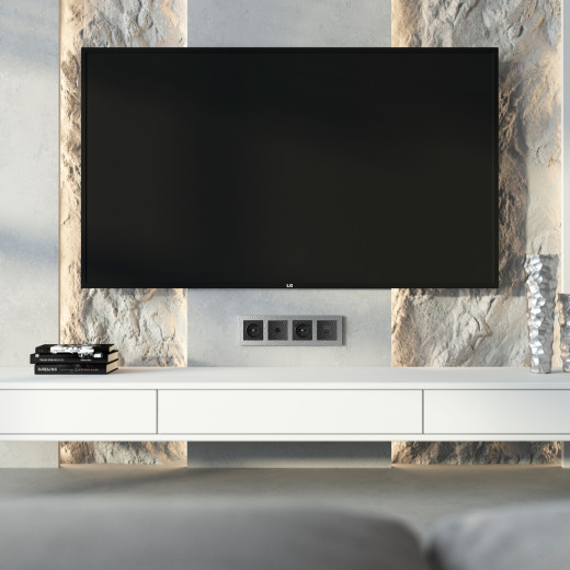 Рамка из поликарбоната на 4 поста Hammer серебряный W0042406