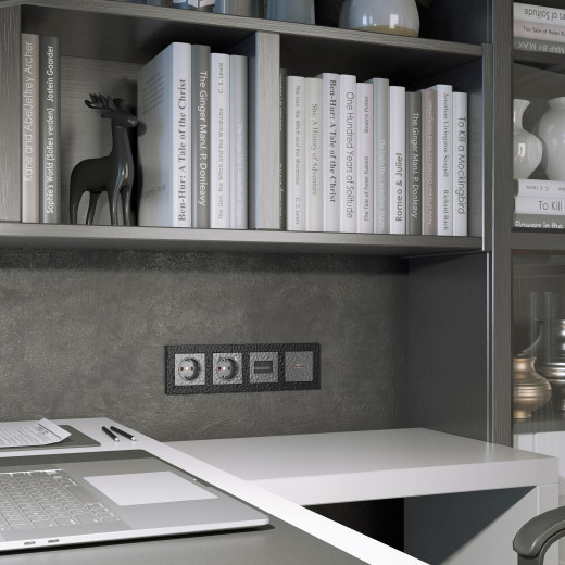 Рамка из поликарбоната на 4 поста Hammer черный W0042408